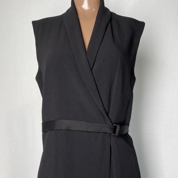 The Row Women’s Crepe Wrap Mini Dress Black Size S - Picture 1 of 9